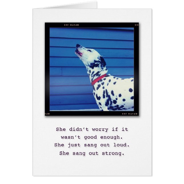 Var dig! (förbigå), hälsningskort (Framsidan)