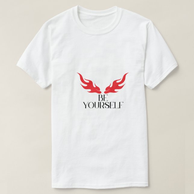 Var dig själv - ge dig mer kraft åt minimalistisk  t shirt (Design framsida)