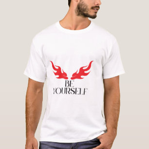 Var dig själv - ge dig mer kraft åt minimalistisk t shirt