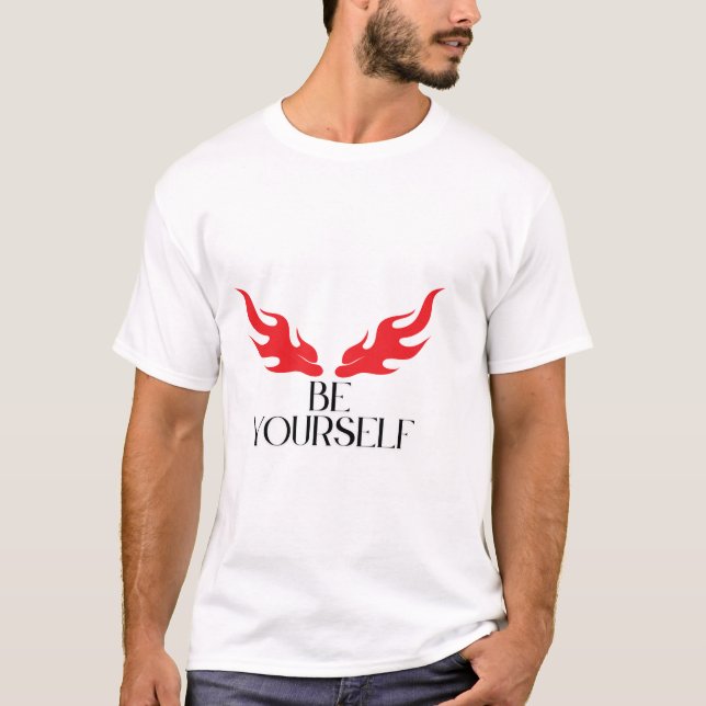 Var dig själv - ge dig mer kraft åt minimalistisk  t shirt (Framsida)