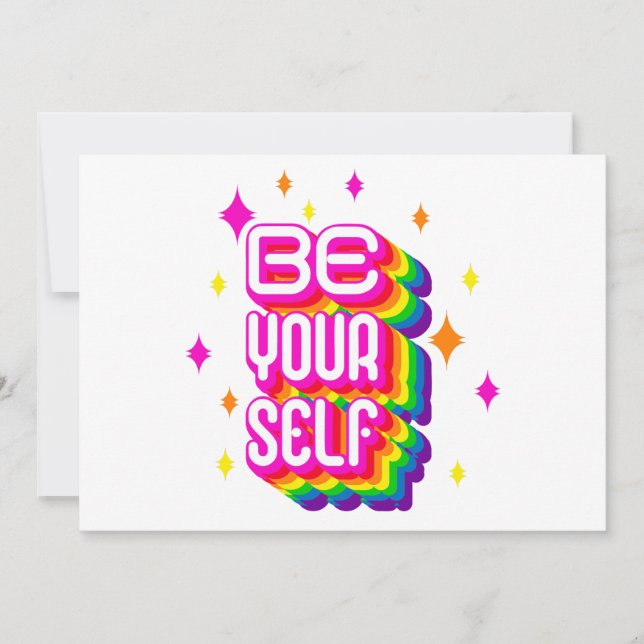 Var dig själv! inbjudningar (Framsida)