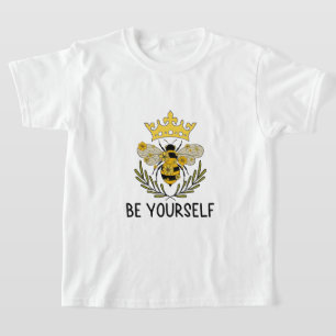 Var dig själv: inspirerande Gult Humla T Shirt