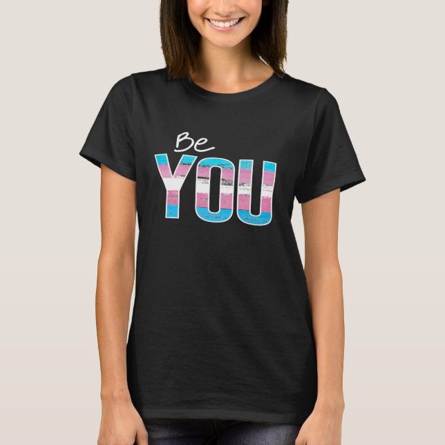 Var dig själv - Trans-vit T Shirt (Framsida)