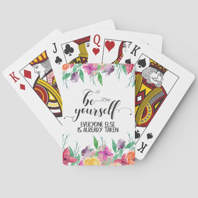 Var dig själv Tro alltid på dig själv Casinokort (Baksidan)