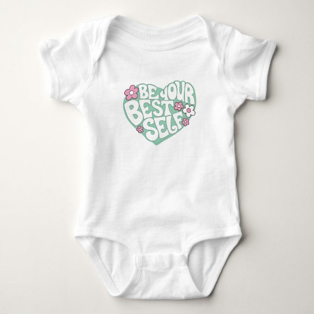 Var Din Bästa Själv Baby Onesie T Shirt (Framsida)