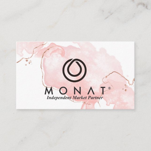 Var din egen chef med MONAT-Rosa Visitkort (Framsida)