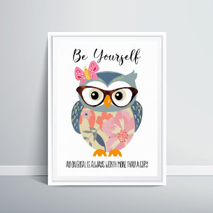 Var din egen Cute Uggla inspirational-Poster Poster