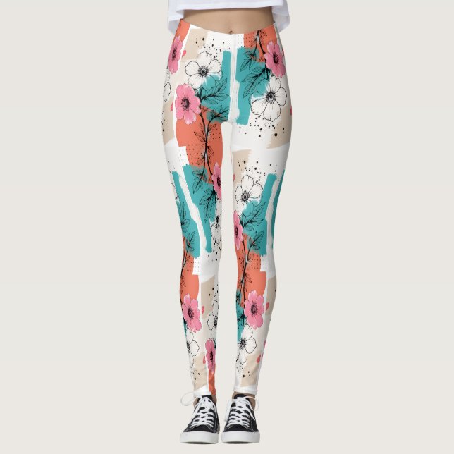 Var din egen design, trendig kvinnodesign leggings (Framsida)