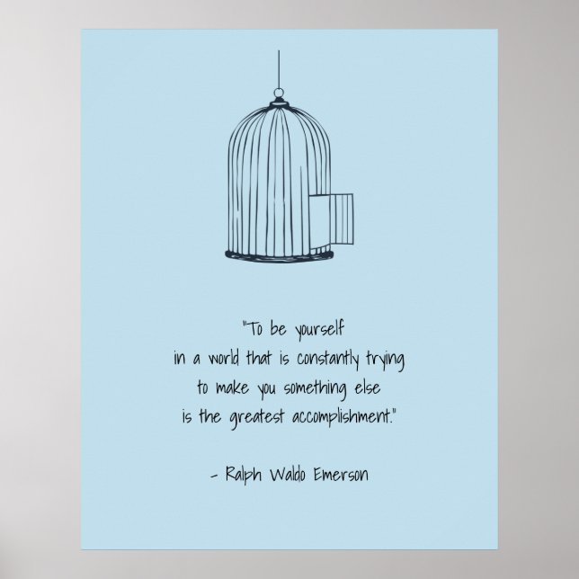 Var din egen Emerson Citote Birdcage Poster (Framsidan)