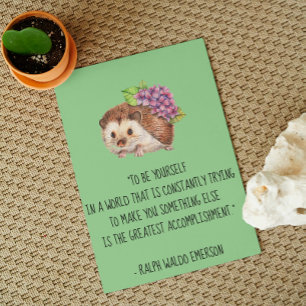 Var din egen Emerson Quote med Hedgehog-platta kor