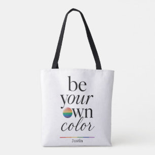 Var din egen färg Minimal typografi Statement Tygkasse