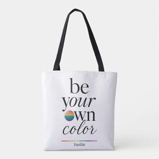 Var din egen färg Minimal typografi Statement Tygkasse (Baksida)