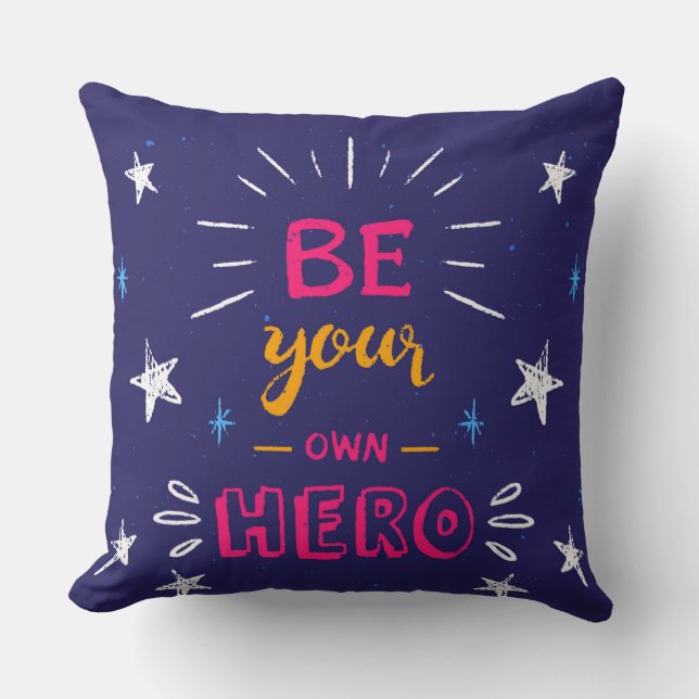 Var din egen Hero Dekorativ kudde (Framsida)