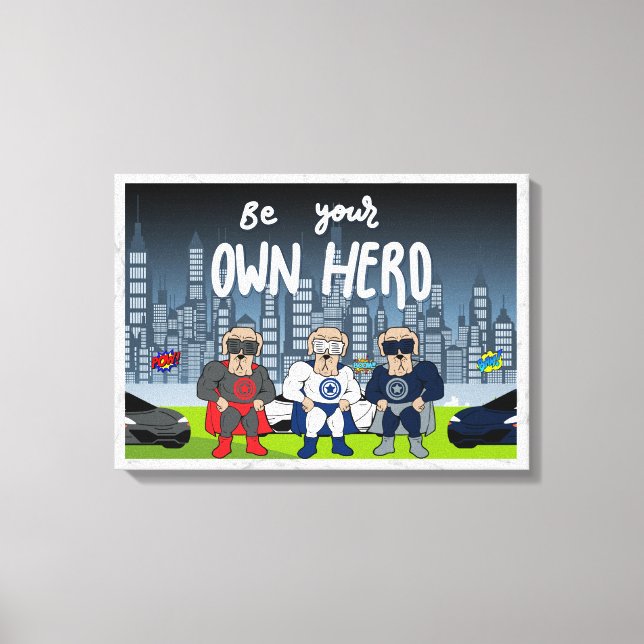 Var din egen Hero Wall Art Canvastryck (Framsida)