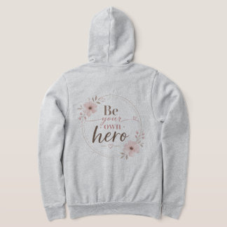 Var din egen hjälte Elegant blomtypografi för kvin T Shirt