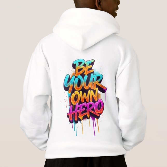 VAR DIN EGEN HJÄLTE - Graffiti-typografi  T Shirt (Baksida)