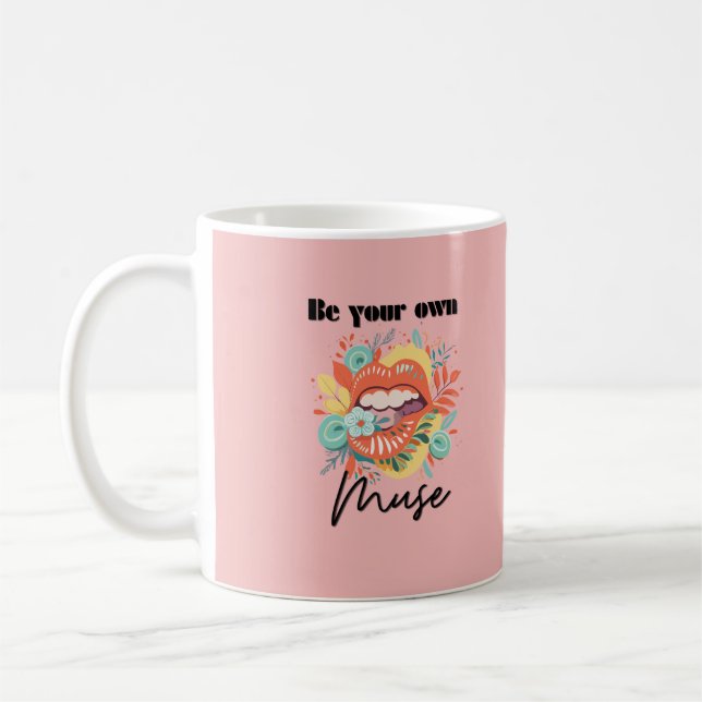 Var din egen muse, Self-Kärlek-citat Kaffemugg (Vänster)