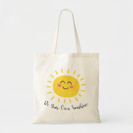 "Var din egen solsken" Söt Kawaii Glad sol Canva Tygkasse