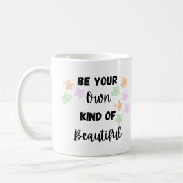 Var din egen vackra med blommor kaffemugg