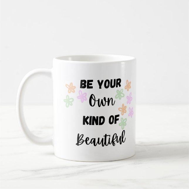 Var din egen vackra med blommor kaffemugg (Vänster)