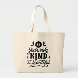 Var din egen vackra Motivational Tote Jumbo Tygkasse