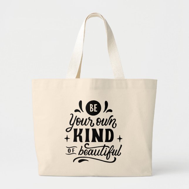 Var din egen vackra Motivational Tote Jumbo Tygkasse (Framsidan)