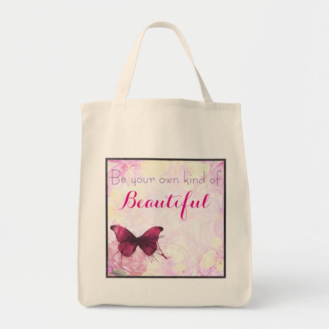 Var din egen vackra Quotation Watercolor Tygkasse (Framsidan)