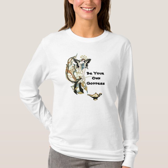 Var din egna gudinna tee shirt (Framsida)