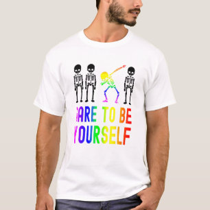 Var ditt eget LGBT-Pride Skeleton Dabbing 1 T Shirt