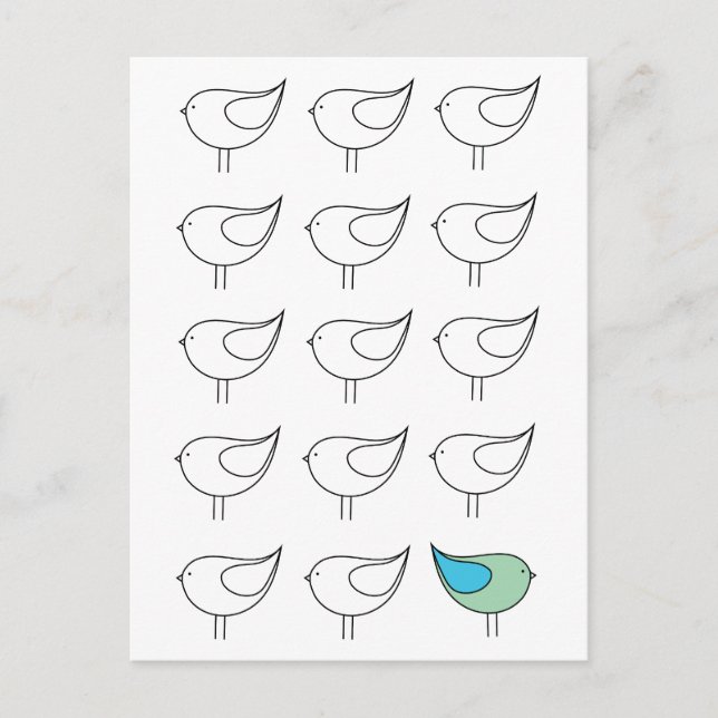 Var ditt lilla fågelvykort vykort (Framsida)