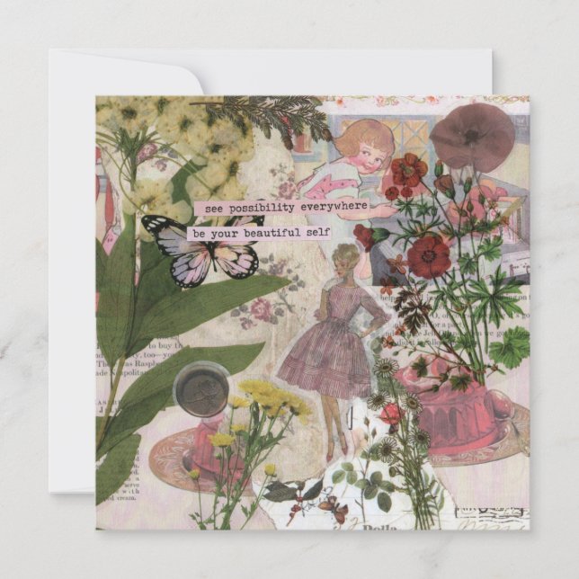 Var ditt vackra, platta hälsningskort (Framsida)