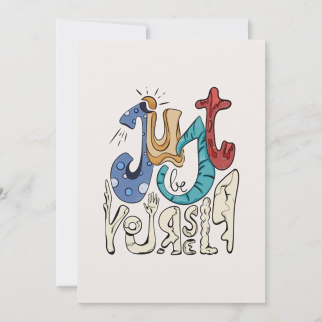 Var djärv, må du vara: Var bara dig själv - Self K Inbjudningar (Framsida)