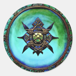 Var djärv som en Viking sköld, orubblig och stark Runt Klistermärke