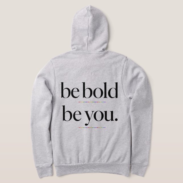 Var djärv Var du Minimalistisk typografi design T Shirt (Laydown Baksida)