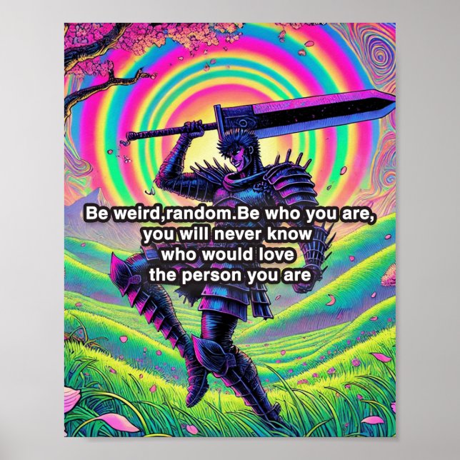 "Var djärv, var du" poster högkvalitativ projektio (Framsidan)