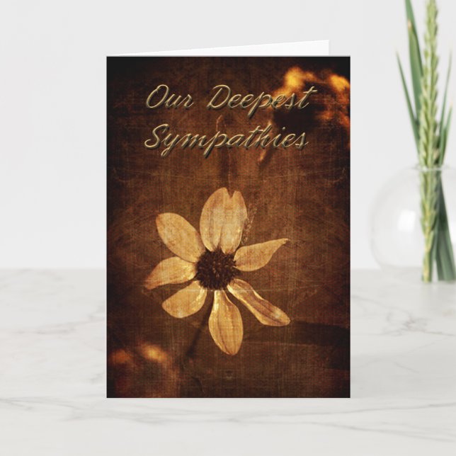 Vår djupaste sympati - kort för Daisy (Framsida)