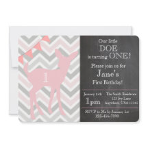 Vår Doe är lite roterande! Födelsedaginbjudan