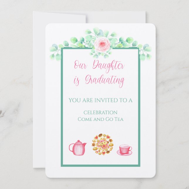 Vår dotter har studerat Linen Inbjudningar (Framsida)