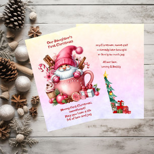 Vår dotters första jul julkort