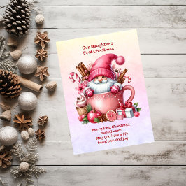 Vår dotters första jul julkort