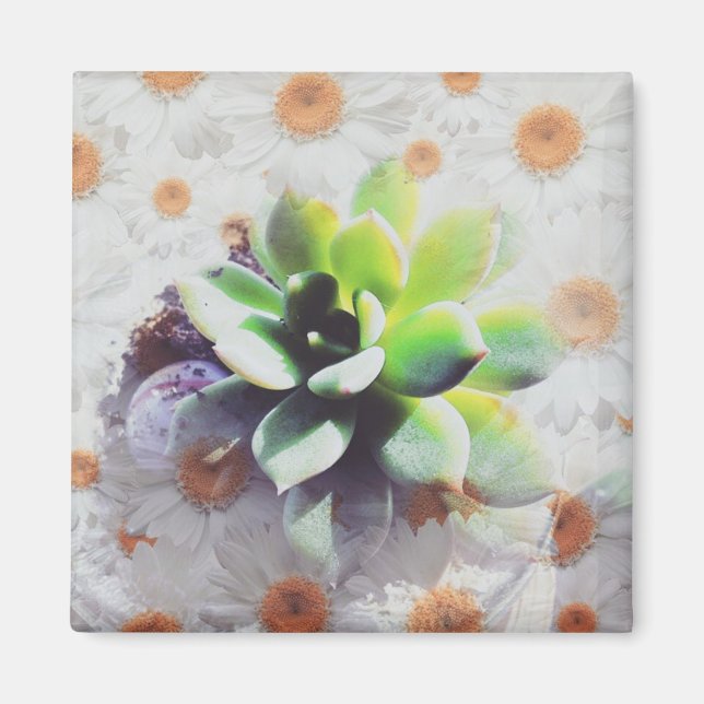 Vår Dreaming Plant Digital Art Magnet (Framsidan)