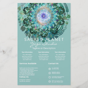Vår Dreams Mandala Teal Intro   TjänstFlyer Flygblad