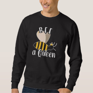 Var drottning Funny Honung Bee Bevackra biodlingsh Lång Ärmad Tröja