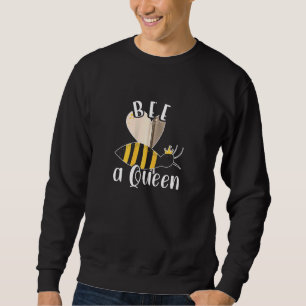 Var drottning Funny Honung Bee Bevackra biodlingsh Lång Ärmad Tröja