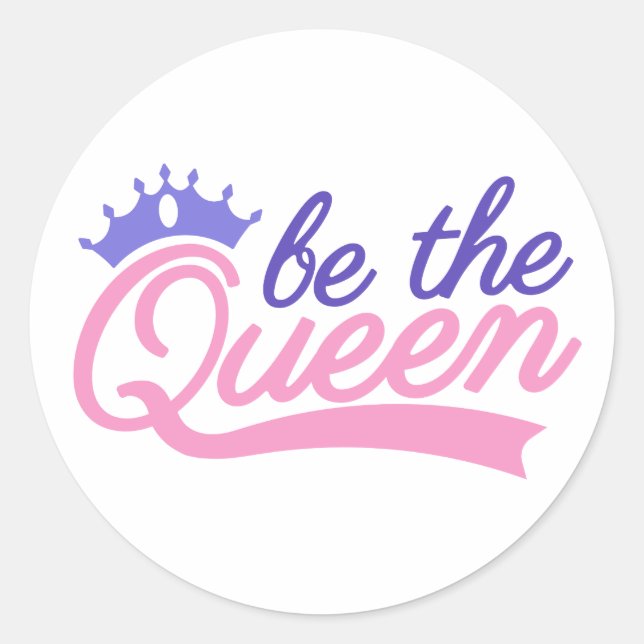 Var drottningen runt klistermärke (Framsida)