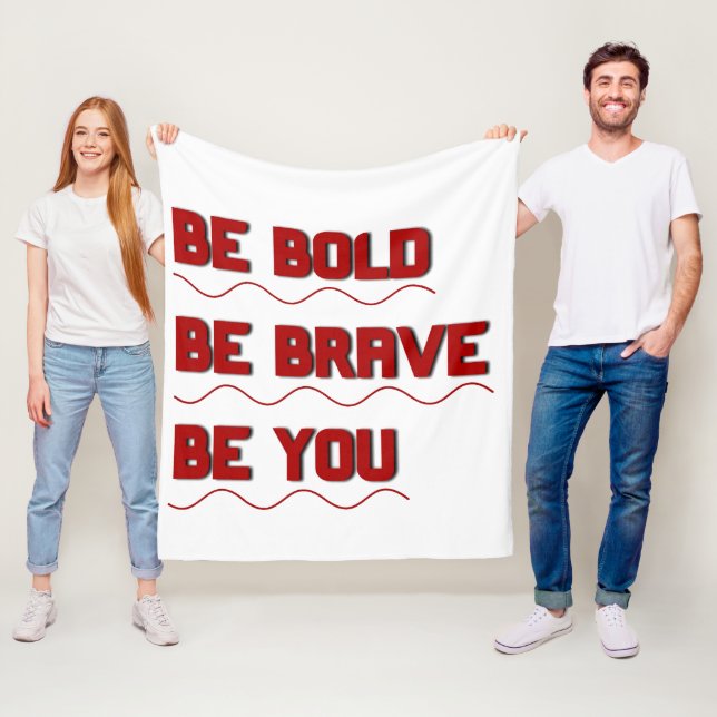 "Var du" Coola Motivational Fleece Blanket (På plats)