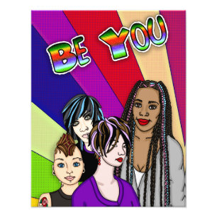 Var du Diverse personer Pop Art Fototryck