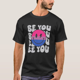 Var du Groovy Smile Ansikte Hippie LGBTQ Bisexual  T Shirt