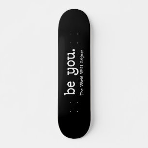 Var Du Motivations Skateboard Minimalistisk Bräda
