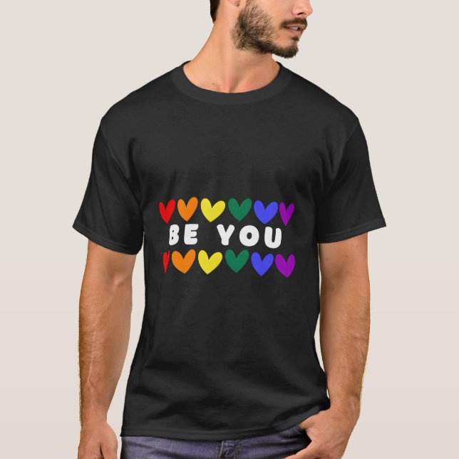 Var du Pride Kärlek och LGBtqia Community-Pridet m T Shirt (Framsida)